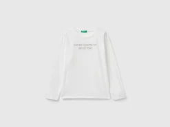 T-shirt with rhinestone logo