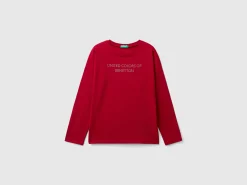T-shirt with rhinestone logo