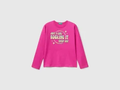 T-shirt with slogan print