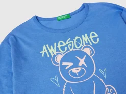 T-shirt with slogan print