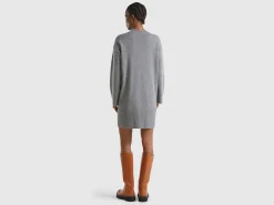 Turtleneck dress in wool blend