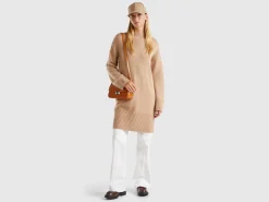 Turtleneck dress in wool blend