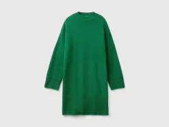 Turtleneck dress in wool blend