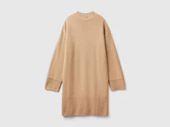 Turtleneck dress in wool blend