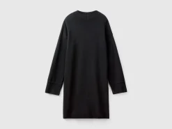 Turtleneck dress in wool blend