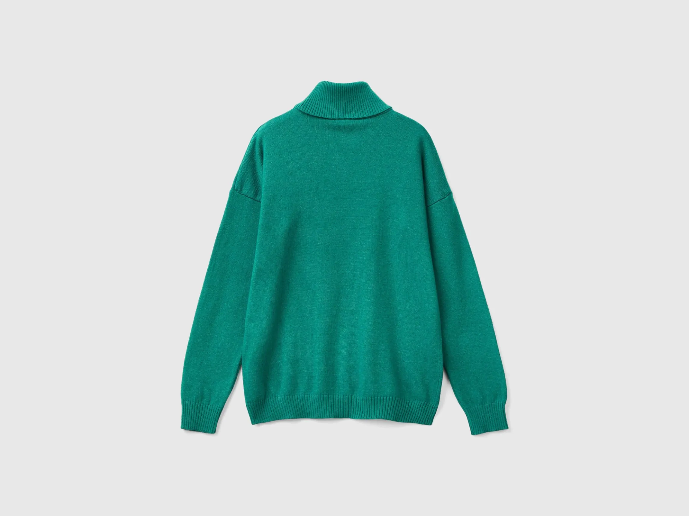 Turtleneck sweater in cashmere and wool blend