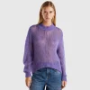 Turtleneck sweater in mohair blend