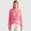 Turtleneck sweater in mohair blend