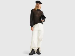 Turtleneck sweater in mohair blend