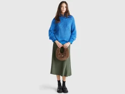 Turtleneck sweater in mohair blend