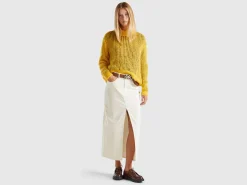 Turtleneck sweater in mohair blend