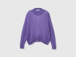 Turtleneck sweater in mohair blend