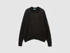 Turtleneck sweater in mohair blend