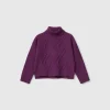Turtleneck sweater with diamonds