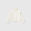 Turtleneck sweater with diamonds