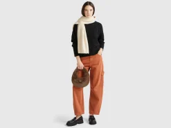 Turtleneck sweater with rhinestones