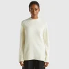 Turtleneck sweater with slits