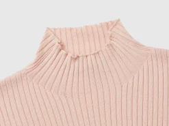 Turtleneck t-shirt in cotton blend