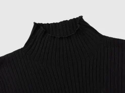 Turtleneck t-shirt in cotton blend