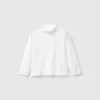 Turtleneck t-shirt in stretch cotton