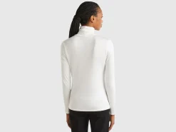 Turtleneck t-shirt in stretch viscose