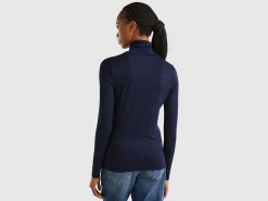 Turtleneck t-shirt in stretch viscose