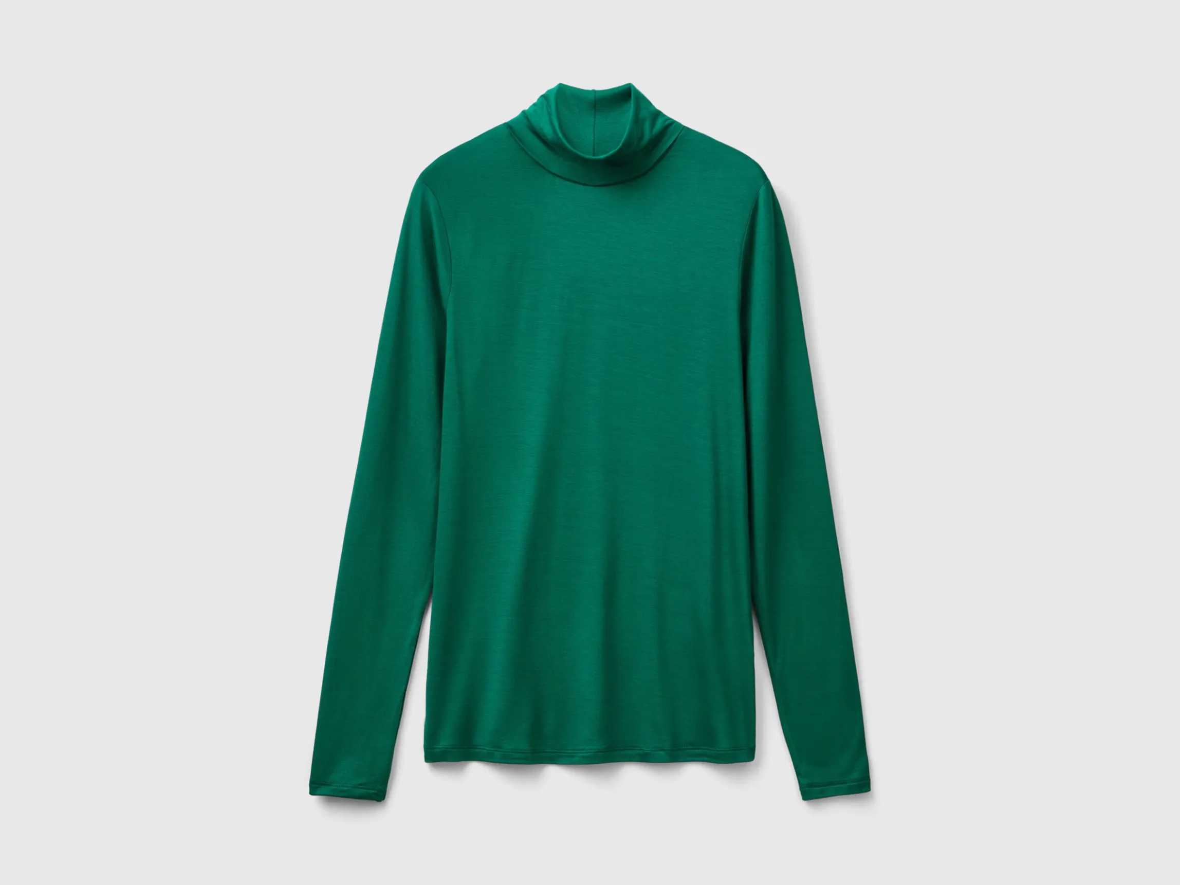 Turtleneck t-shirt in stretch viscose