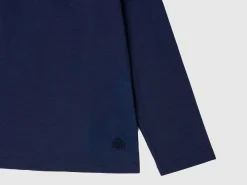 Turtleneck t-shirt in stretch cotton