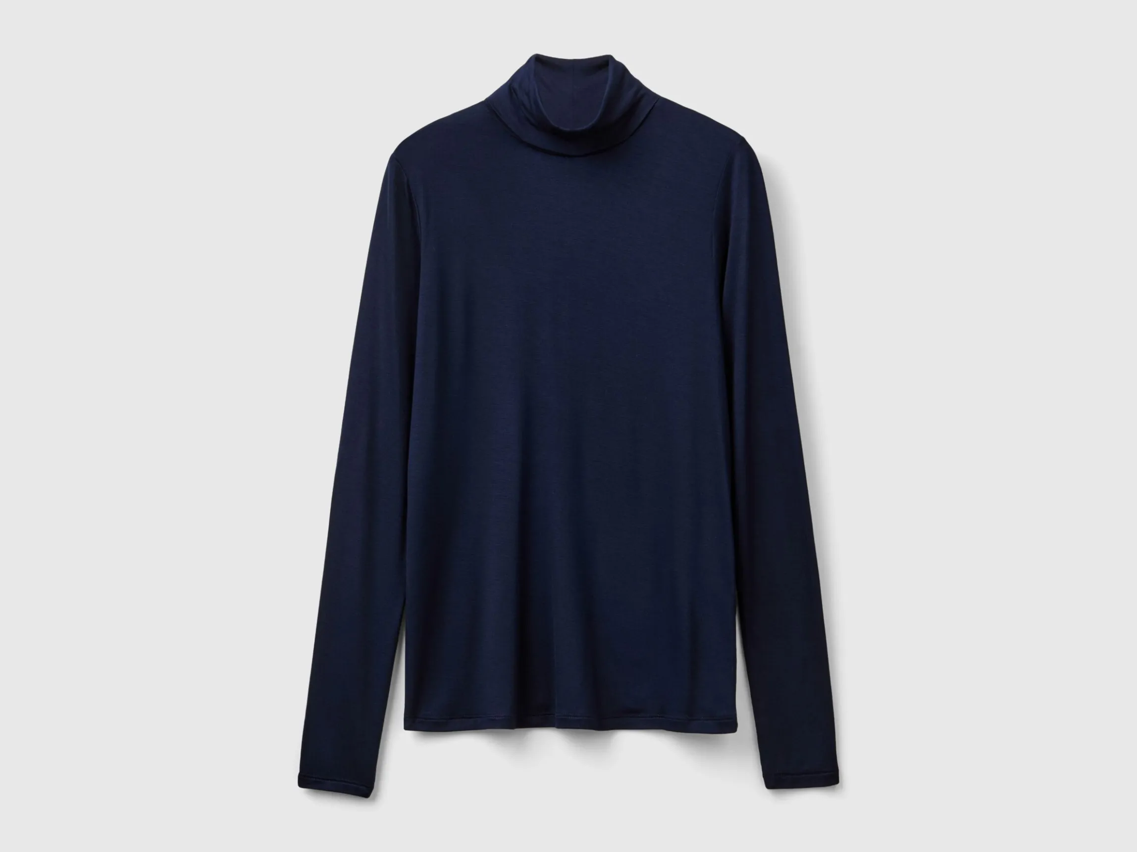 Turtleneck t-shirt in stretch viscose