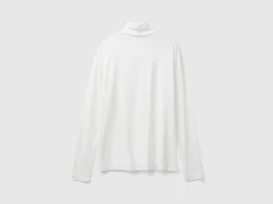 Turtleneck t-shirt in stretch viscose