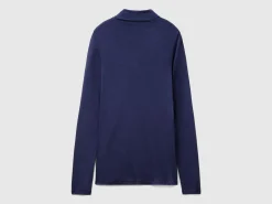 Turtleneck t-shirt in viscose and cashmere blend