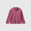Turtleneck t-shirt in warm organic cotton