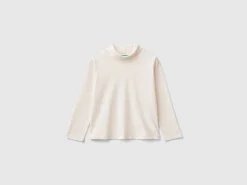 Turtleneck t-shirt in warm organic cotton
