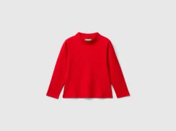 Turtleneck t-shirt in warm organic cotton