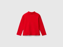 Turtleneck t-shirt in warm organic cotton