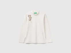 Turtleneck t-shirt with sequins