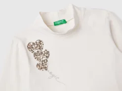 Turtleneck t-shirt with sequins