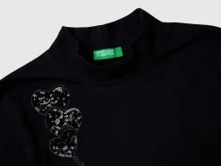 Turtleneck t-shirt with sequins