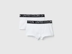 Two boxers with logoed elastic