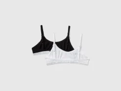 Two bras in stretch cotton
