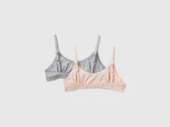 Two bras in stretch cotton