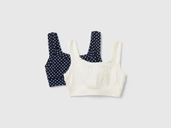 Two bras in super stretch organic cotton blend