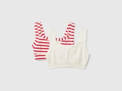 Two bras in super stretch organic cotton blend