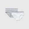 Two briefs with logoed elastic