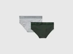 Two briefs with logoed elastic