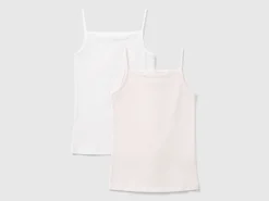 Two camisoles in stretch cotton