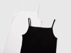 Two camisoles in stretch cotton