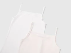 Two camisoles in stretch cotton