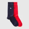 Two pairs of 3/4 socks with logo