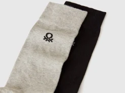 Two pairs of 3/4 socks with logo
